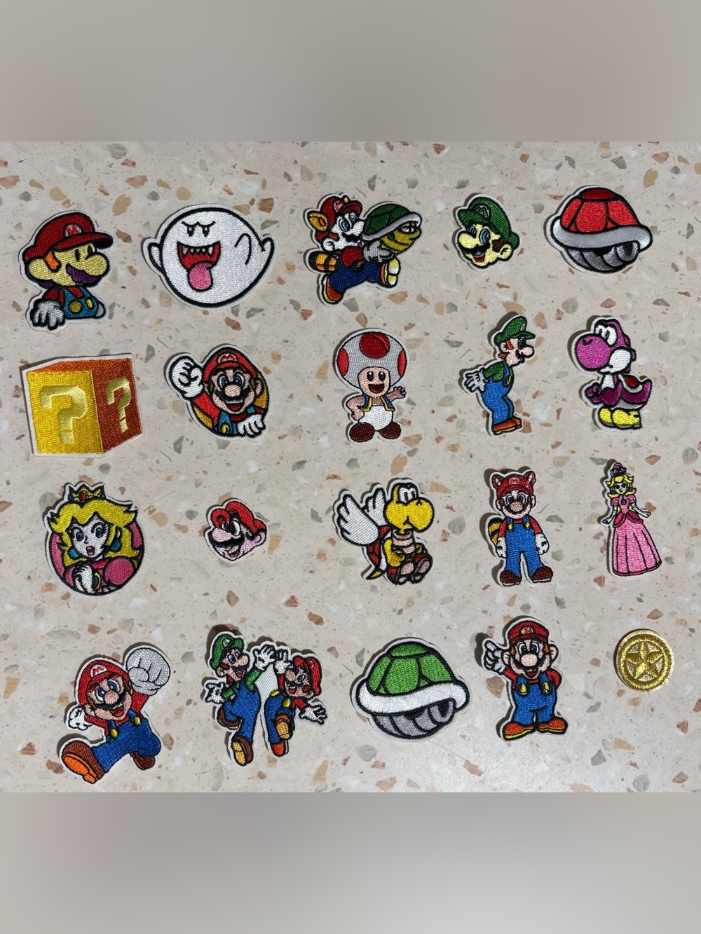 ✨Super Mario Bros Embroidered Iron-On Patches Set - 20 Pieces✨